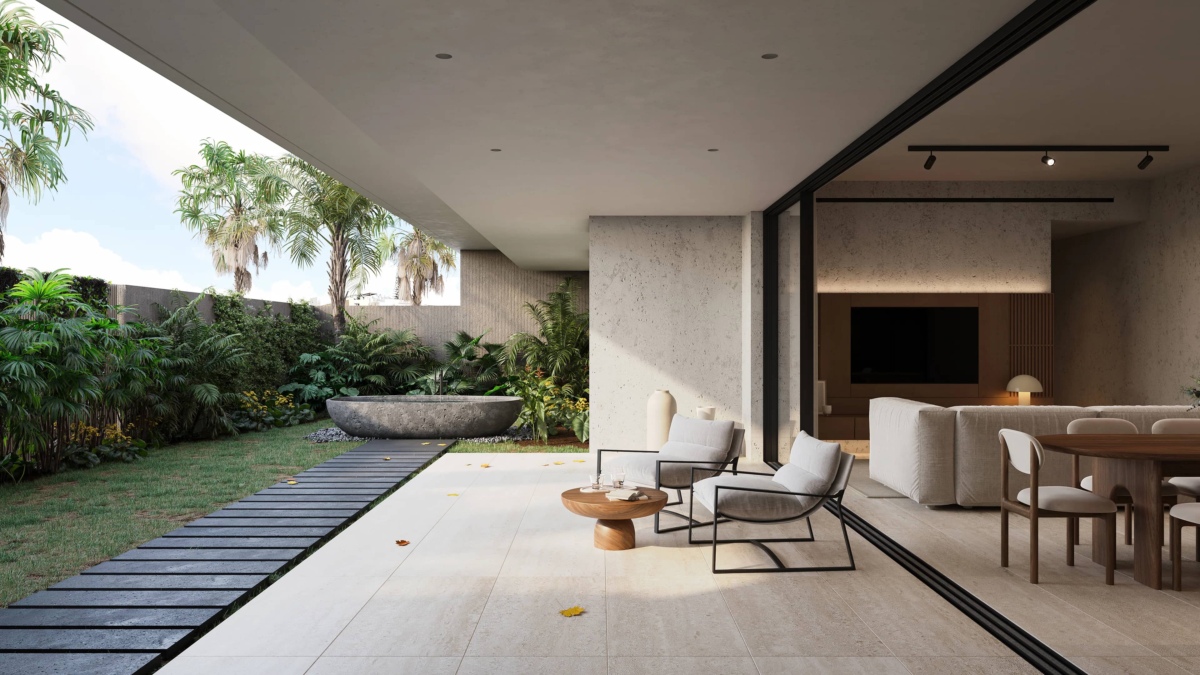 Amani apartments with garden render 18